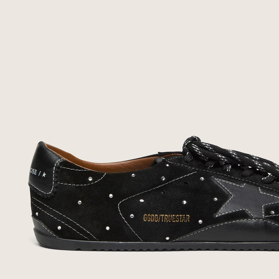 Golden Goose True-Star Black Suede with Swarovski Crystals - Golden Goose ayakkabı - görsel 3 | ZAINI