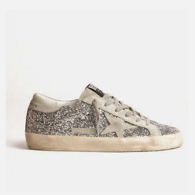 Golden Goose Super-Star in Silver Glitter - Golden Goose ayakkabı - görsel 1 | ZAINI