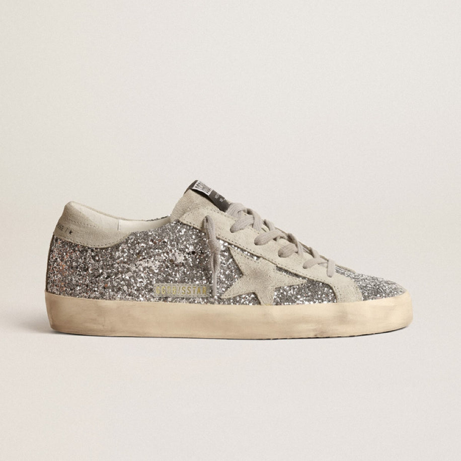 Golden Goose Super-Star in Silver Glitter - Golden Goose ayakkabı - görsel 1 | ZAINI