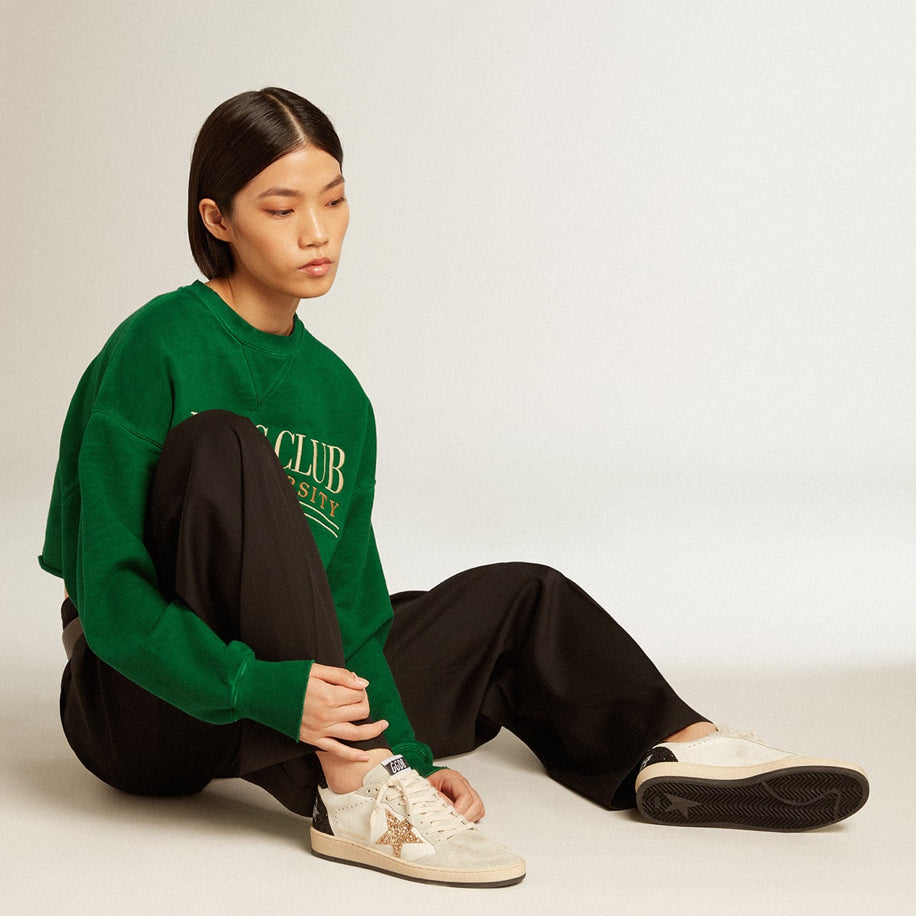 Golden Goose Ball-Star White Nappa Gold Glitter Star Black Glitter - Golden Goose ayakkabı - görsel 3 | ZAINI