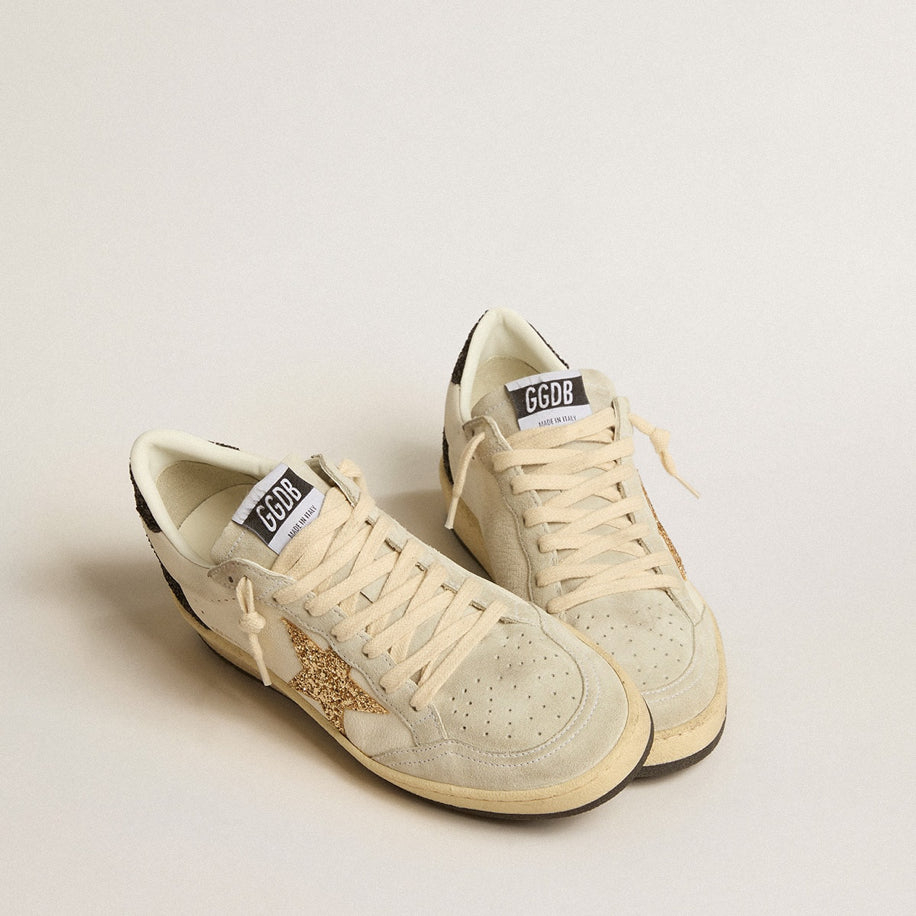 Golden Goose Ball-Star White Nappa Gold Glitter Star Black Glitter - Golden Goose ayakkabı - görsel 4 | ZAINI