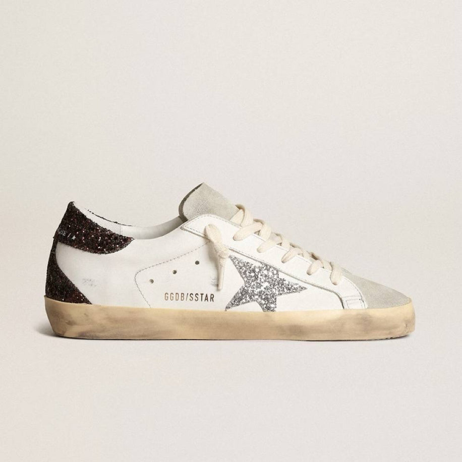 Golden Goose Super-Star Silver Star & Brown Glitter - Golden Goose ayakkabı - görsel 1 | ZAINI