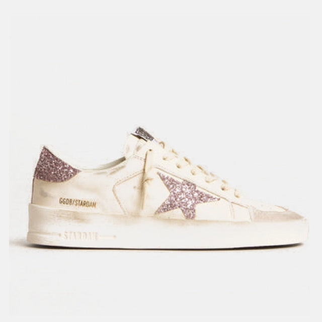 Golden Goose Women’s Stardan in Nappa & Suede with Pink Glitter - Golden Goose ayakkabı - görsel 1 | ZAINI