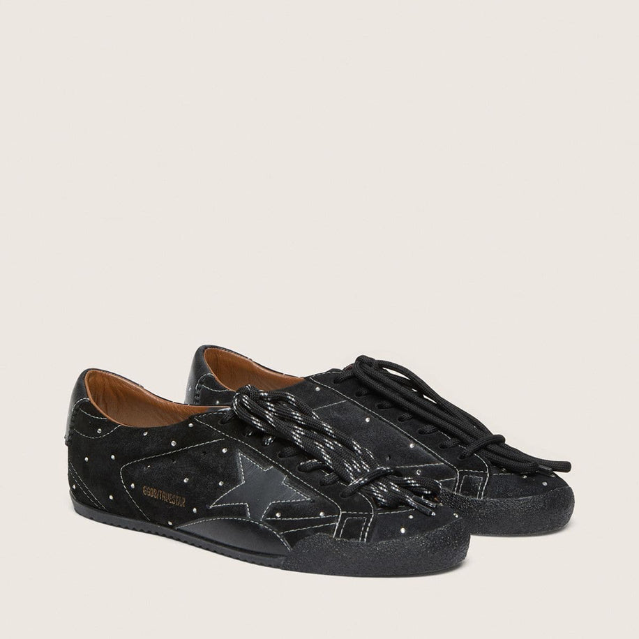 Golden Goose True-Star Black Suede with Swarovski Crystals - Golden Goose ayakkabı - görsel 2 | ZAINI