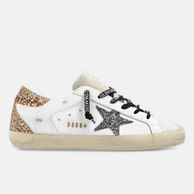 Golden Goose Super-Star Silver Glitter Star - Golden Goose ayakkabı - görsel 1 | ZAINI