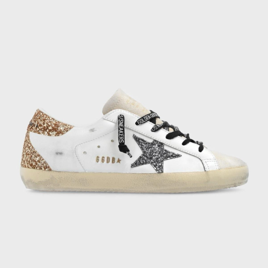 Golden Goose Super-Star Silver Glitter Star - Golden Goose ayakkabı - görsel 1 | ZAINI