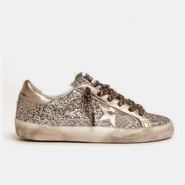 Golden Goose Super-Star Platinum Glitter - Golden Goose ayakkabı - görsel 1 | ZAINI