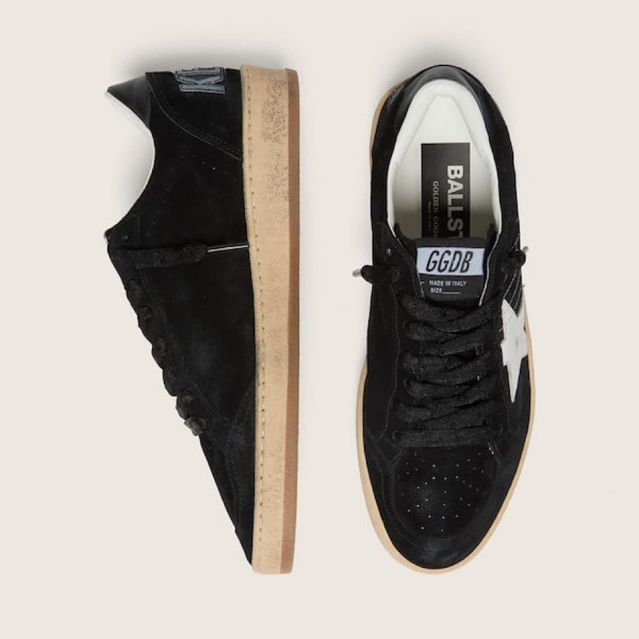Golden Goose Ball-Star Black Suede Distressed - Golden Goose ayakkabı - görsel 3 | ZAINI
