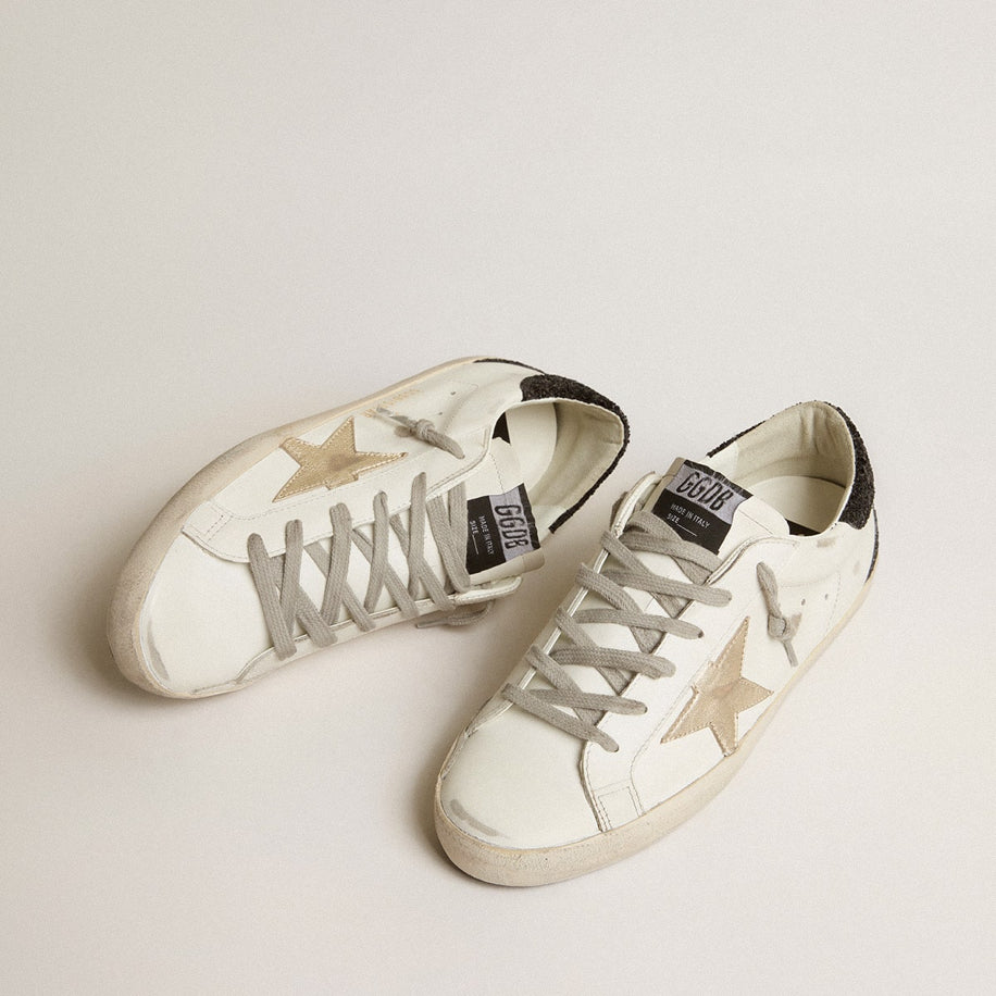 Golden Goose Super-Star with Gold Star & Black Glitter - Golden Goose ayakkabı - görsel 3 | ZAINI