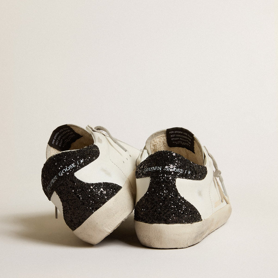 Golden Goose Super-Star with Gold Star & Black Glitter - Golden Goose ayakkabı - görsel 4 | ZAINI