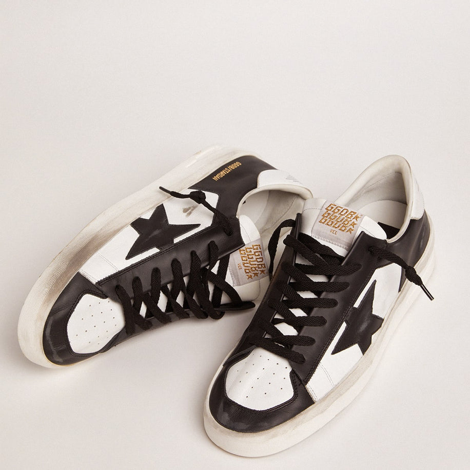 Golden Goose Stardan in White & Black Leather - Golden Goose ayakkabı - görsel 2 | ZAINI