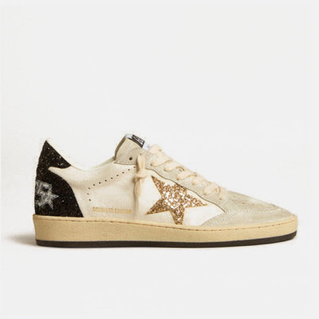 Golden Goose Ball-Star White Nappa Gold Glitter Star Black Glitter - Golden Goose ayakkabı - görsel 1 | ZAINI