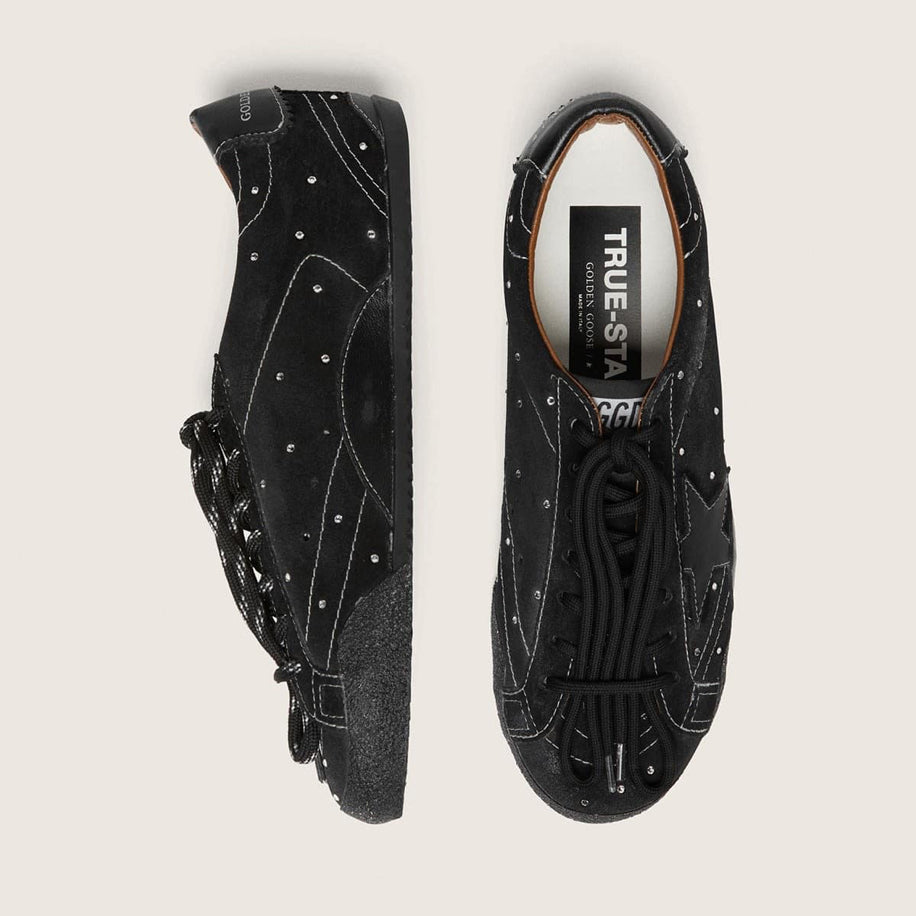 Golden Goose True-Star Black Suede with Swarovski Crystals - Golden Goose ayakkabı - görsel 5 | ZAINI