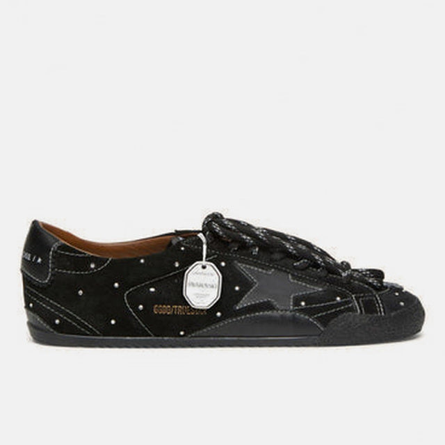 Golden Goose True-Star Black Suede with Swarovski Crystals - Golden Goose ayakkabı - görsel 1 | ZAINI