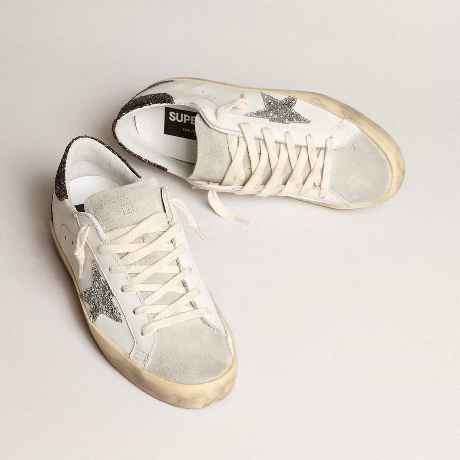 Golden Goose Super-Star Silver Star & Brown Glitter - Golden Goose ayakkabı - görsel 2 | ZAINI