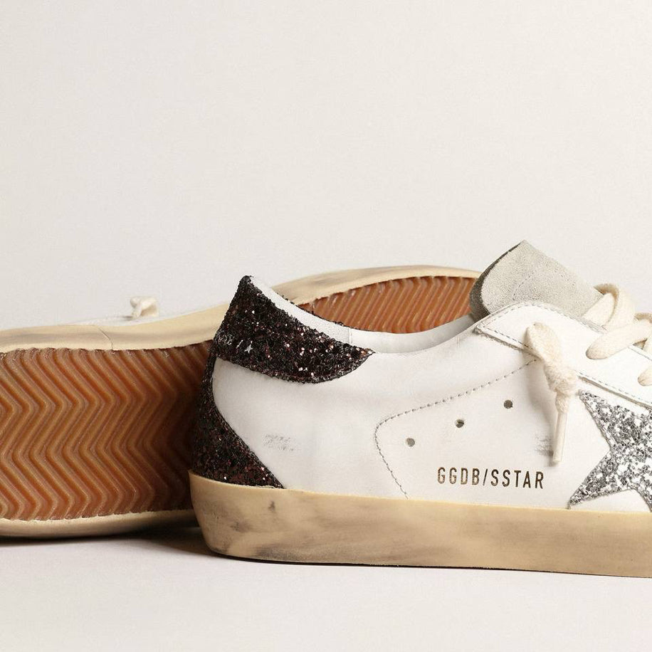 Golden Goose Super-Star Silver Star & Brown Glitter - Golden Goose ayakkabı - görsel 4 | ZAINI