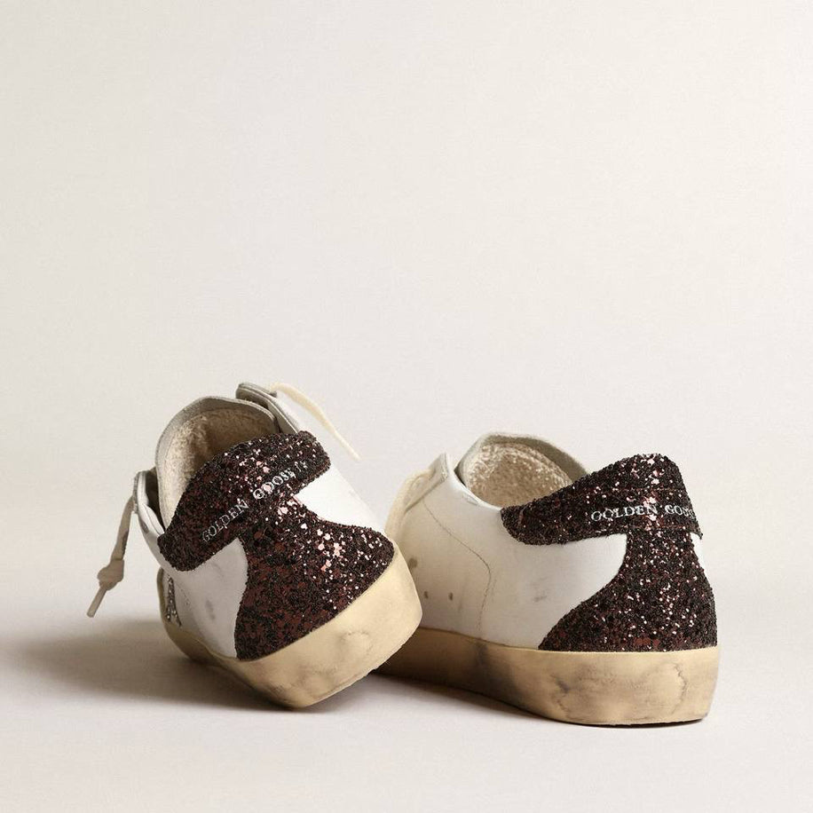 Golden Goose Super-Star Silver Star & Brown Glitter - Golden Goose ayakkabı - görsel 3 | ZAINI