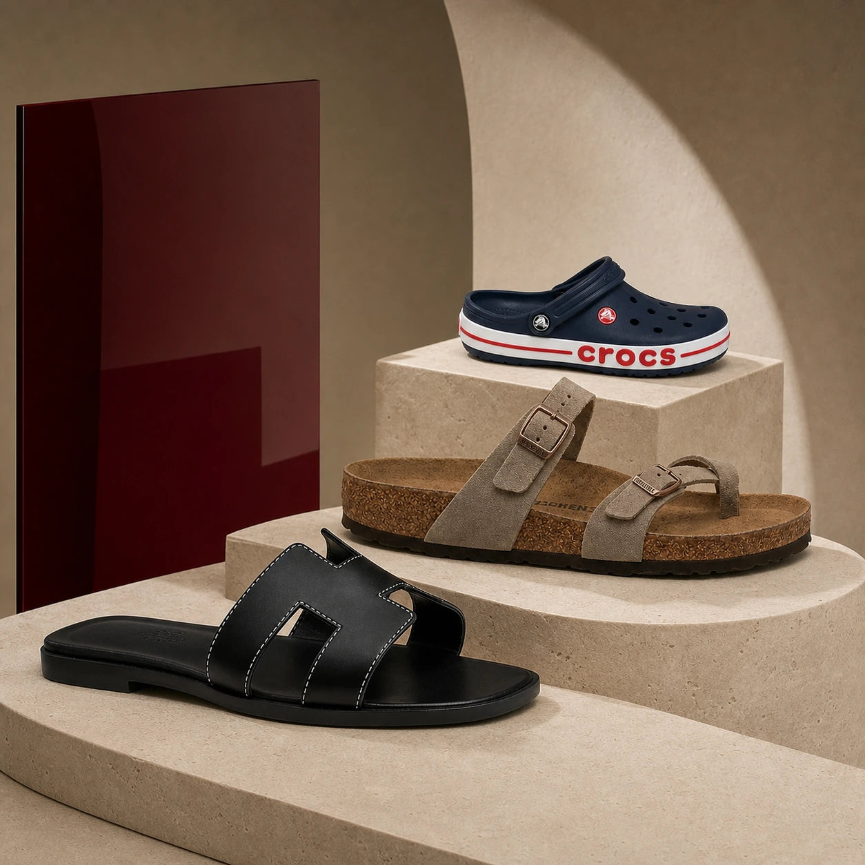 Hermes, Birkenstock ve Crocs terlik seçkisi